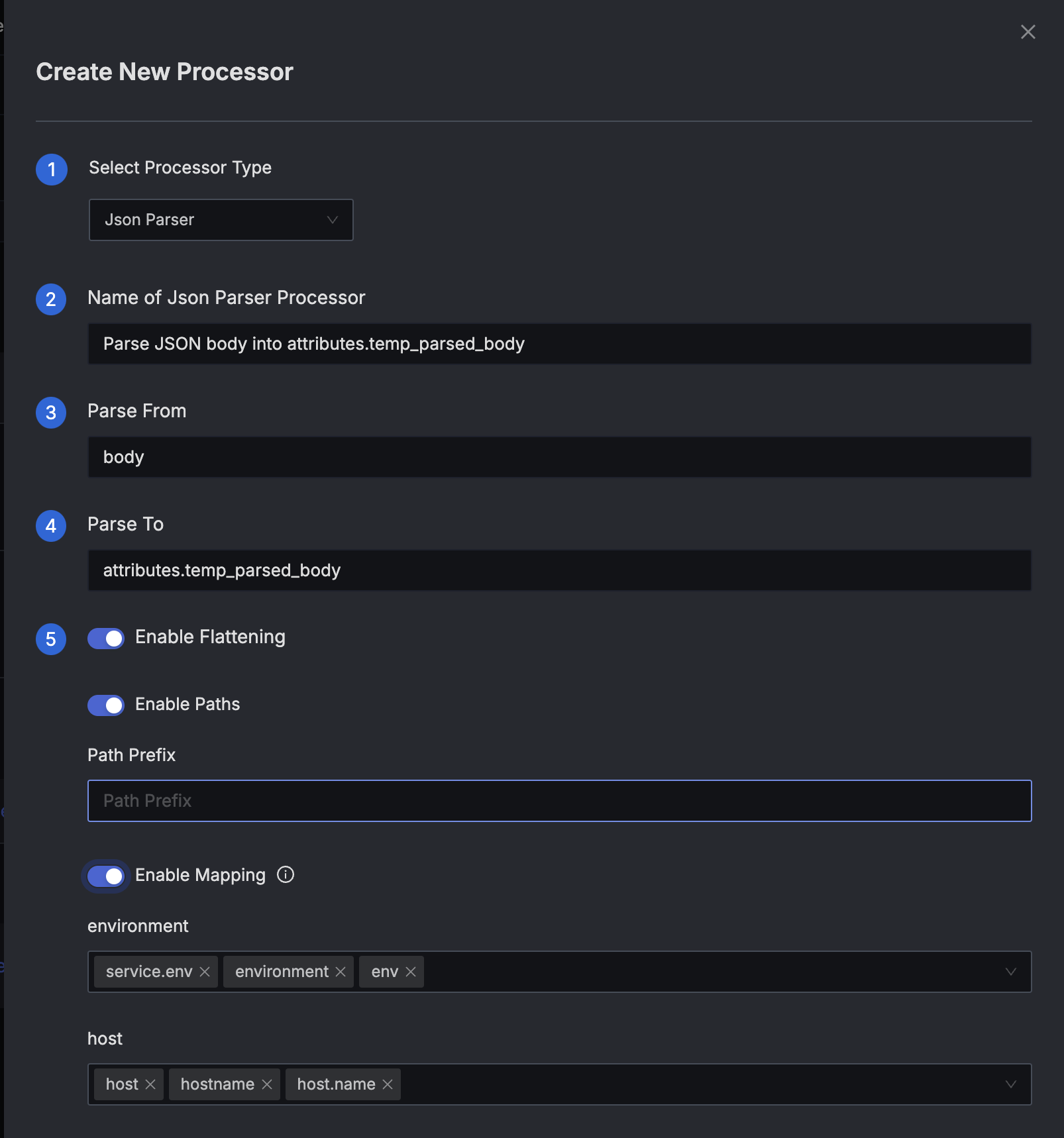 Add New Processor Dialog
